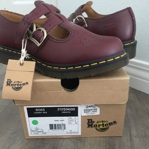 New Cherry Mary Jane Dr Martens Size 8.5